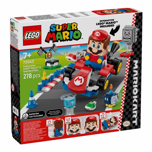 LEGO Super Mario Kart - LEGO Mario interativo e kart padrão 72043