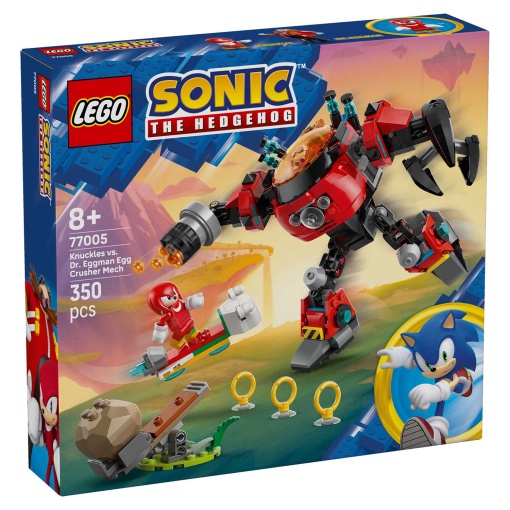LEGO Sonic The Hedgehog Knuckles contra robô Egg Crusher do Dr. Eggman 77005