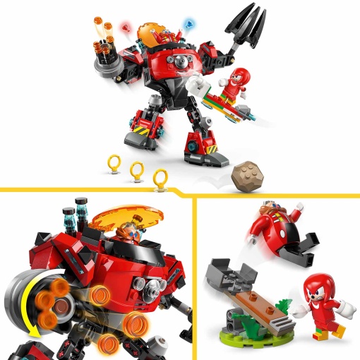 LEGO Sonic The Hedgehog Knuckles contra robô Egg Crusher do Dr. Eggman 77005
