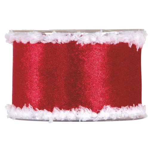Fita de veludo MP Red Fur Edges 63mmx10m vermelho 4419