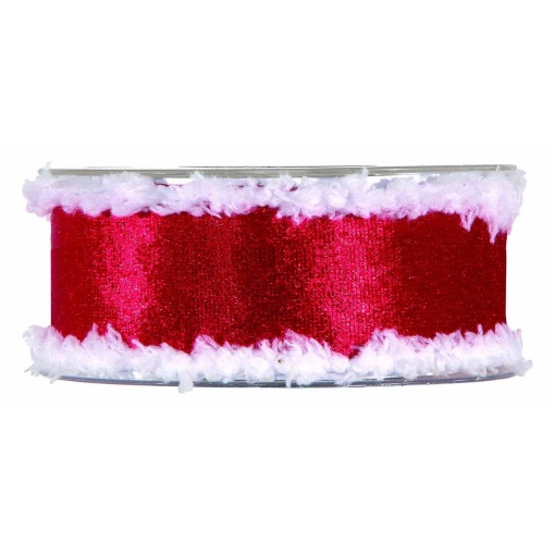 Fita de veludo MP Red Fur Edges 40mmx10m vermelho 4419