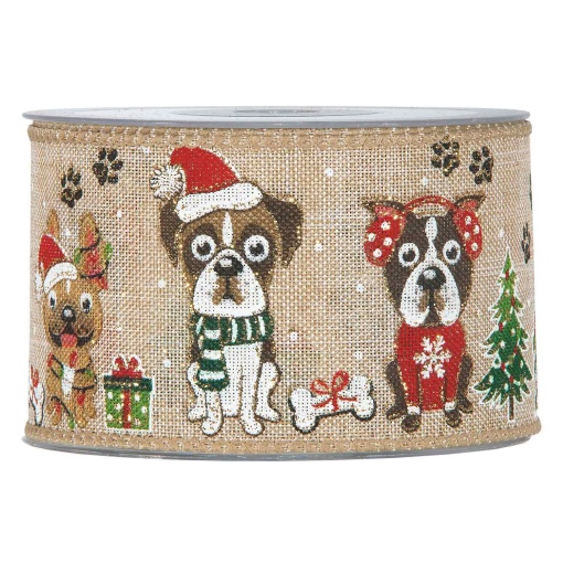 Fita de tecido MP Classic Xmas 63mmx10m cães 4649