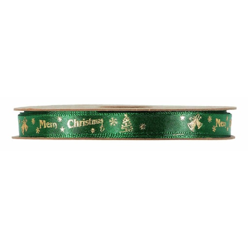 Fita de cetim MP Sweet Christmas 10mmx25m sinos verde 13