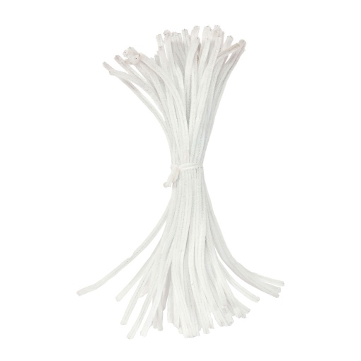 Chenille 5mmx30cm MP Columbus branco 01 (50 unidades)