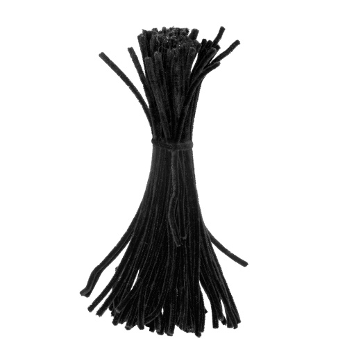 Chenille 5mmx30cm MP Columbus preto 19 (50 unidades)