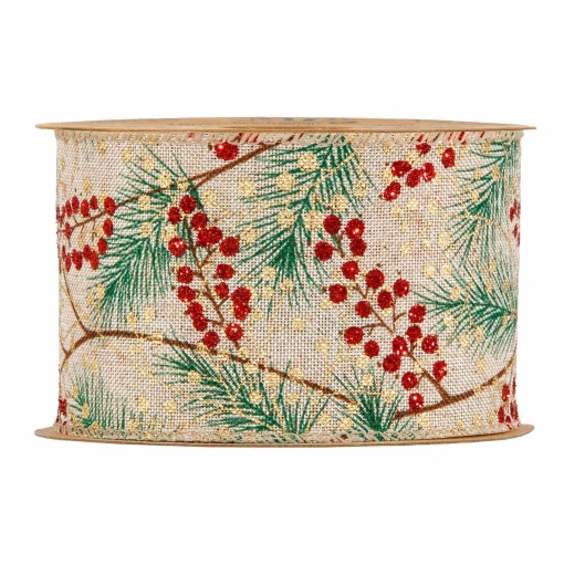 Fita de tecido MP Classic Xmas 63mmx10m azevinho