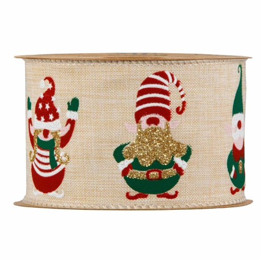Fita de tecido MP Happy Xmas 63mmx10m elfos