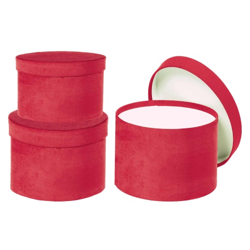 Conjunto 3 caixas de veludo para embrulhos MP Velvet vermelho 08