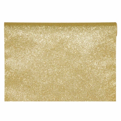 Caminho de mesa MP Desiree 28cmx2,5m dourado