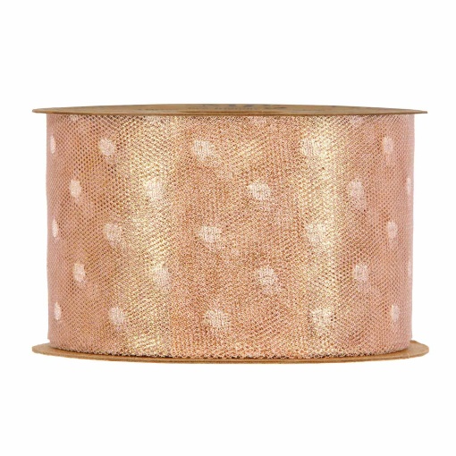 Fita de tule MP Shining Dots 70mmx25m rosa 57
