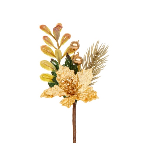 Haste com flor de Natal 12cm MP