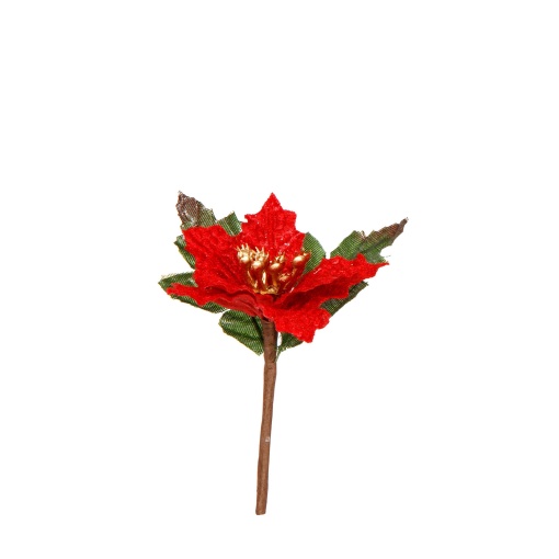 Haste com flor de Natal 12cm MP