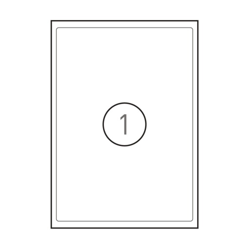 A4 labels 199.62x289.1mm white 100 sheets SIMPLY - 100 units