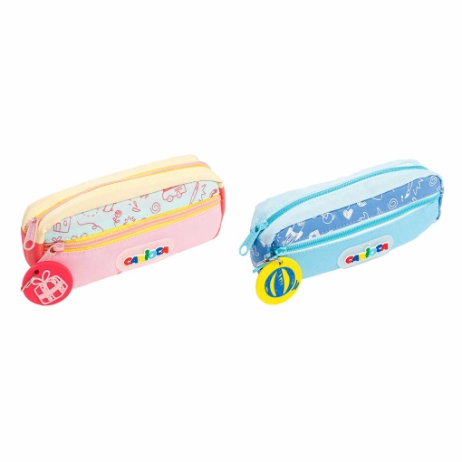 Estojo escolar CARIOCA Bustina Doodle duplo sortido