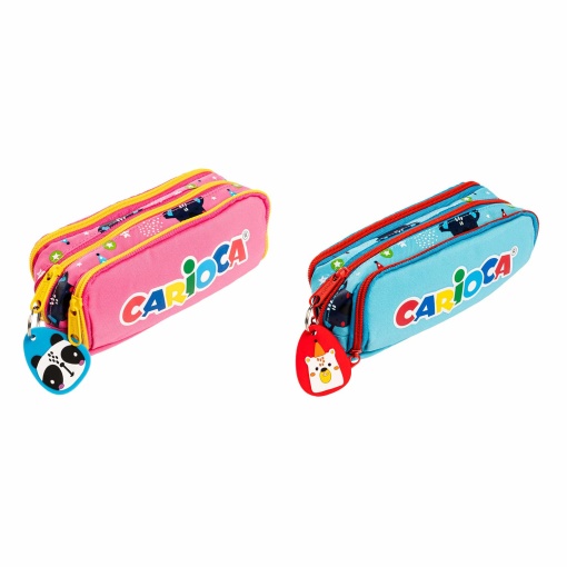 Estojo escolar CARIOCA Bustina Animal triplo sortido