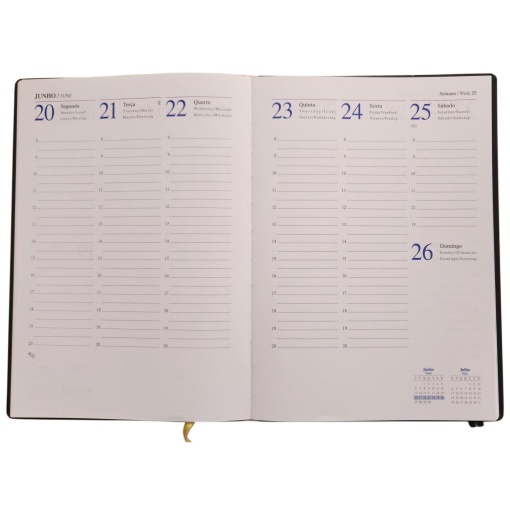 Agenda semanal A4 2026 PAPIRO Madrid azul