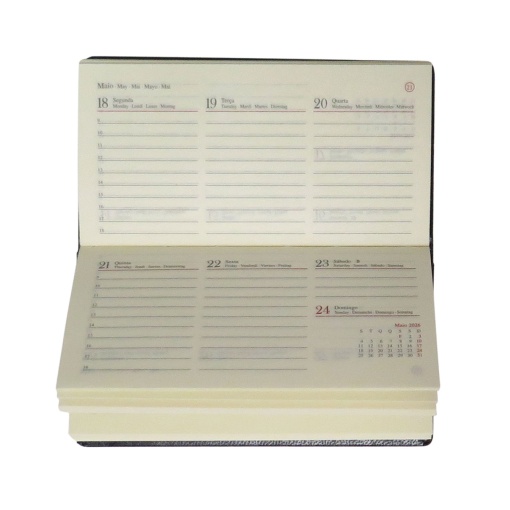 Agenda semanal A7 2026 PAPIRO Madrid azul