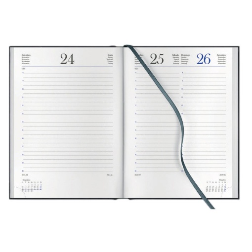 Agenda diária 120x165mm 2026 PAPIRO Breeze lilás com elástico