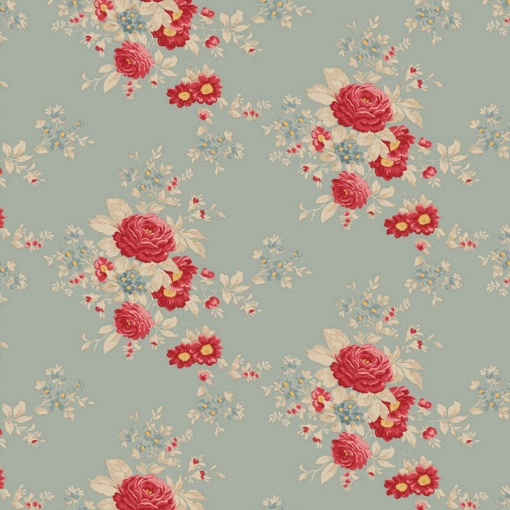 Tecido TILDA Merry Little Christmas Carol duckegg 1x1,10m