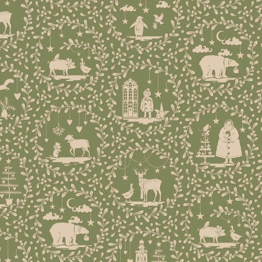 Tecido TILDA Merry Little Christmas Paperscenes artichoke 1x1,10m