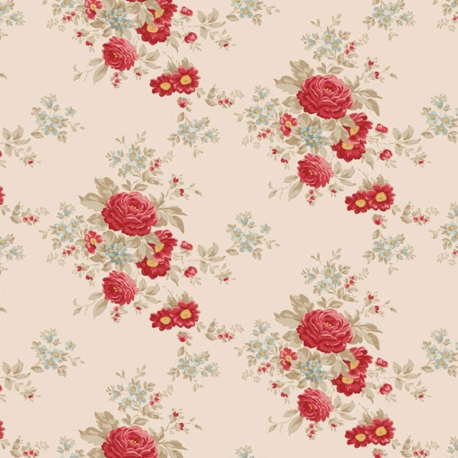 Tecido TILDA Merry Little Christmas Carol cream 1x1,10m
