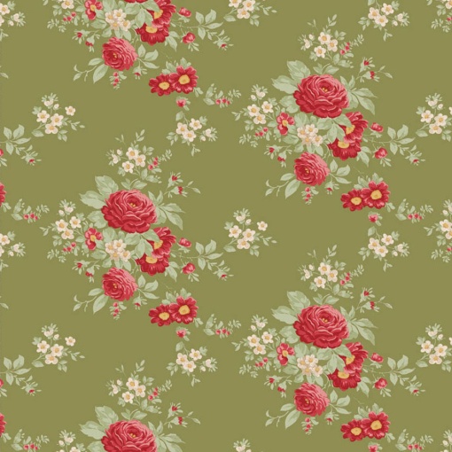 Tecido TILDA Merry Little Christmas Carol moss 1x1,10m