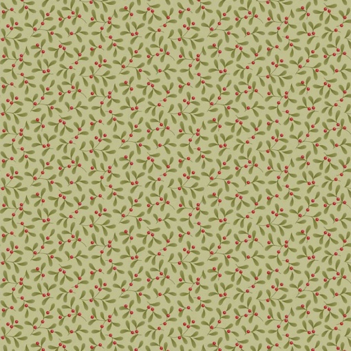 Tecido TILDA Merry Little Christmas Mistletoe pistachio 1x1,10m