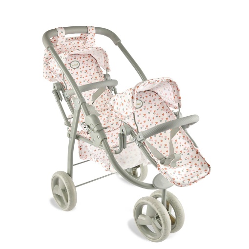Carrinho de passeio para bonecas gémeas LA NINA Amanda 67x66cm