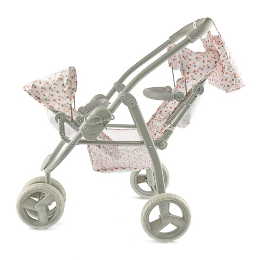 Carrinho de passeio para bonecas gémeas LA NINA Amanda 67x66cm