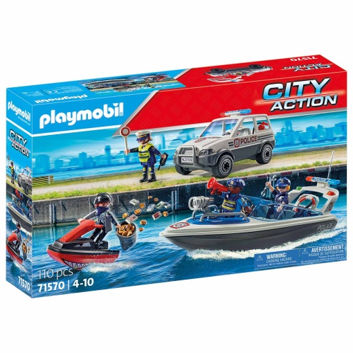 PLAYMOBIL CITY ACTION PERSEGUICAO POLICIAL NA AGUA 71570