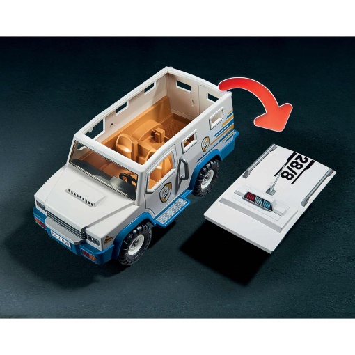 PLAYMOBIL Action Heroes transporte policial de dinheiro