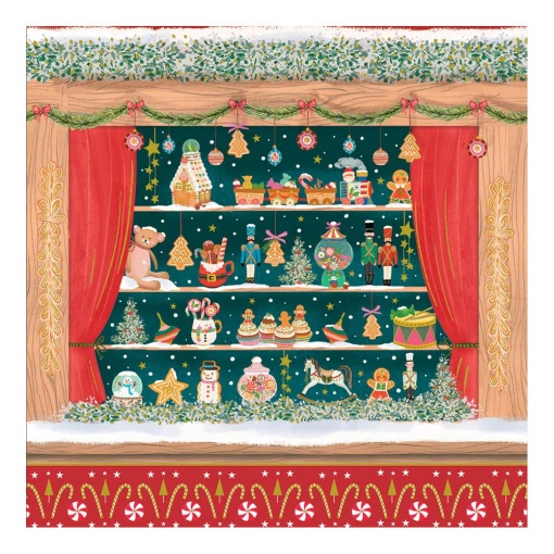 Postal PICTURA arabescos Natal - montra de Natal