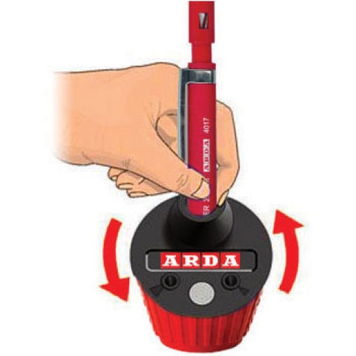 Afia-minas rotativa 2mm com depósito ARDA TE809