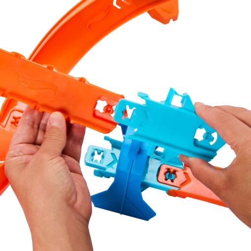HOT WHEELS Track Creator pista de salto com propulsão Mattel JDB49