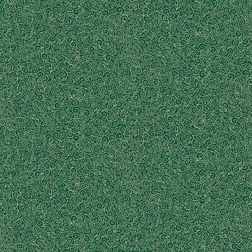 Tecido MAKOWER Christmas Good Tidings Scroll green 1x1,12m