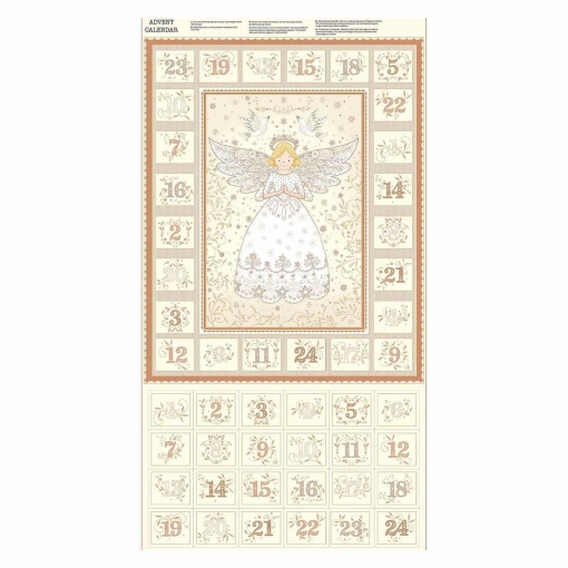 Tecido MAKOWER Christmas Angels calendário do advento aproximadamente 60x110cm 042/Q