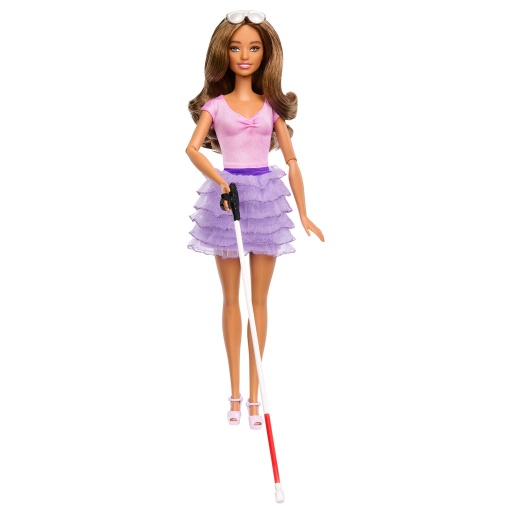 BARBIE Fashionista cega com saia roxa e top rosa Mattel FBR37/HRH17