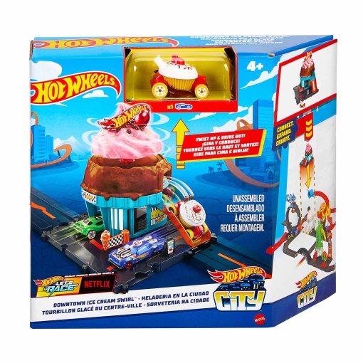 HOT WHEELS City pista gelataria no centro da cidade Mattel HDR24/HTN77