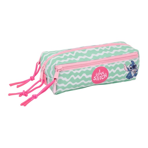 Estojo escolar Disney Stitch Ice Cream 2025 triplo com elástico