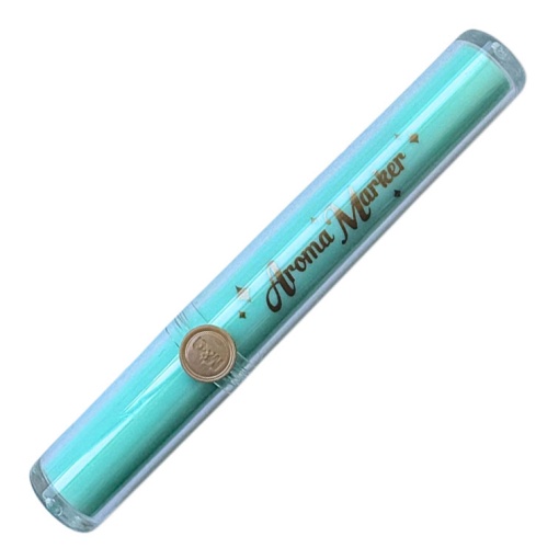 Sublinhador perfumado M&G Aroma & Glitter 2mm azul ciano
