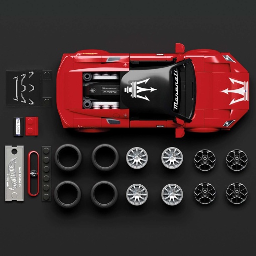 HOT WHEELS Speed Series Brick Shop Maserati MC20 250 peças Mattel JFR90