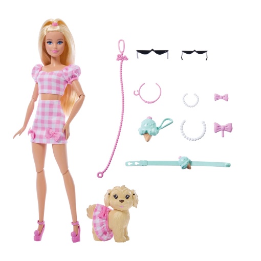BARBIE Twinning Looks Malibu e cachorro Mattel JFP36