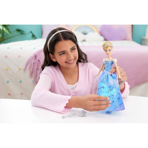 DISNEY Princess Cinderela com vestido de baile Mattel JBF94