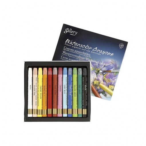 Lápis de cera aquarelável MUNGYO Gallery 12 cores