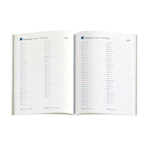 Agenda diária A5 2026 MIQUELRIUS Plus Gráfica Gradient com elástico