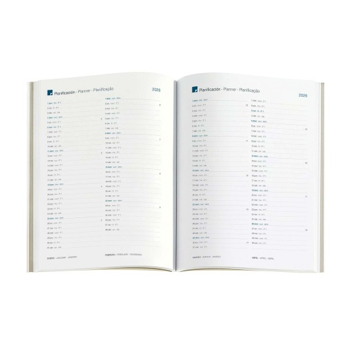 Agenda diária A5 2026 MIQUELRIUS Plus Natura Impressionist com elástico