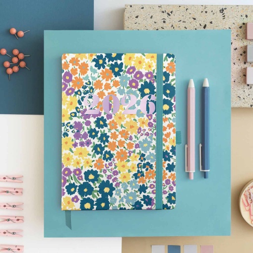 Agenda diária 122x168mm 2025 MIQUELRIUS Journal Natura Impressionist com elástico