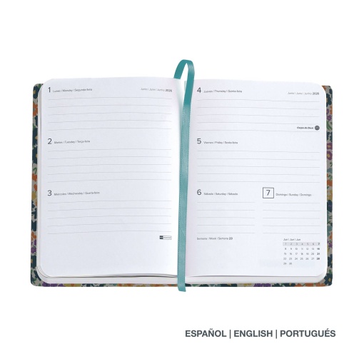 Agenda semanal 122x168mm 2026 MIQUELRIUS Journal Natura Impressionist com elástico
