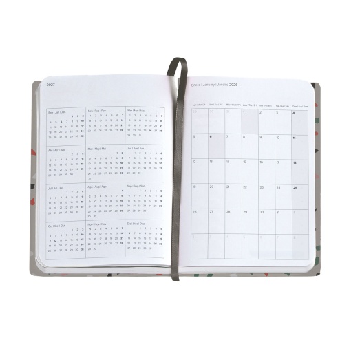 Agenda semanal 122x168mm 2026 MIQUELRIUS Journal Gráfica Terrazo com elástico