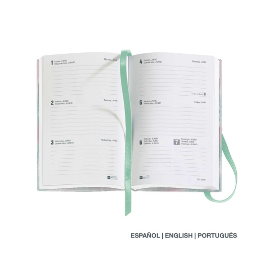 Agenda semanal A6 2026 MIQUELRIUS Passport Gráfica Gradient com elástico